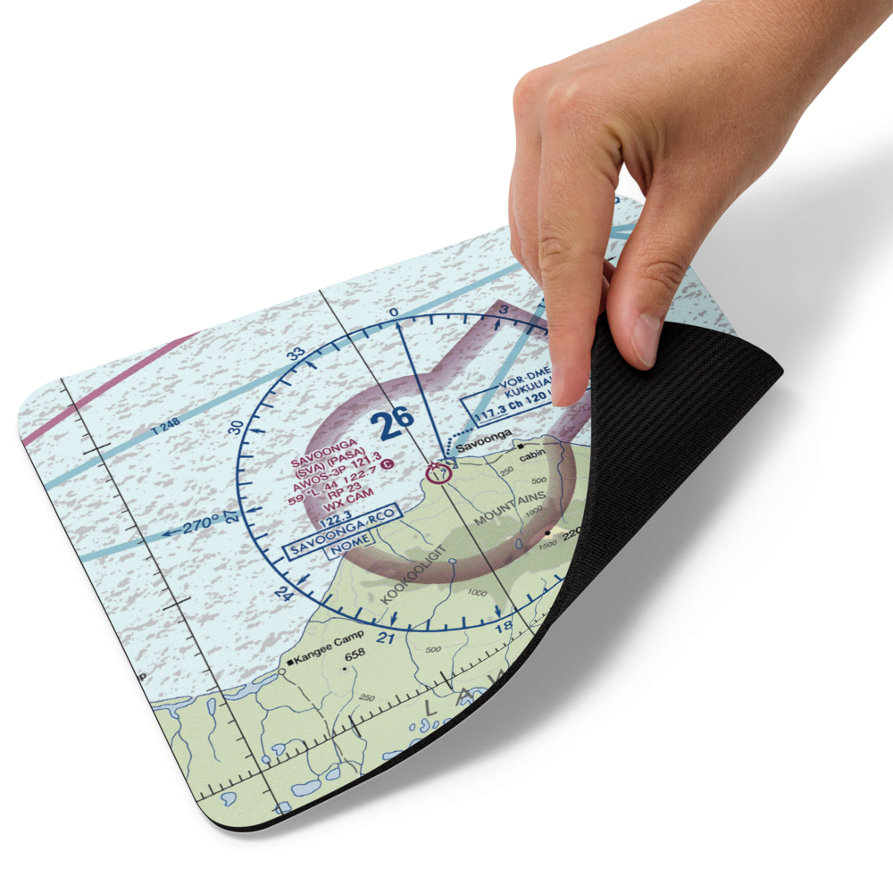 Savoonga Airport (SVA) VFR Sectional Mouse Pad 