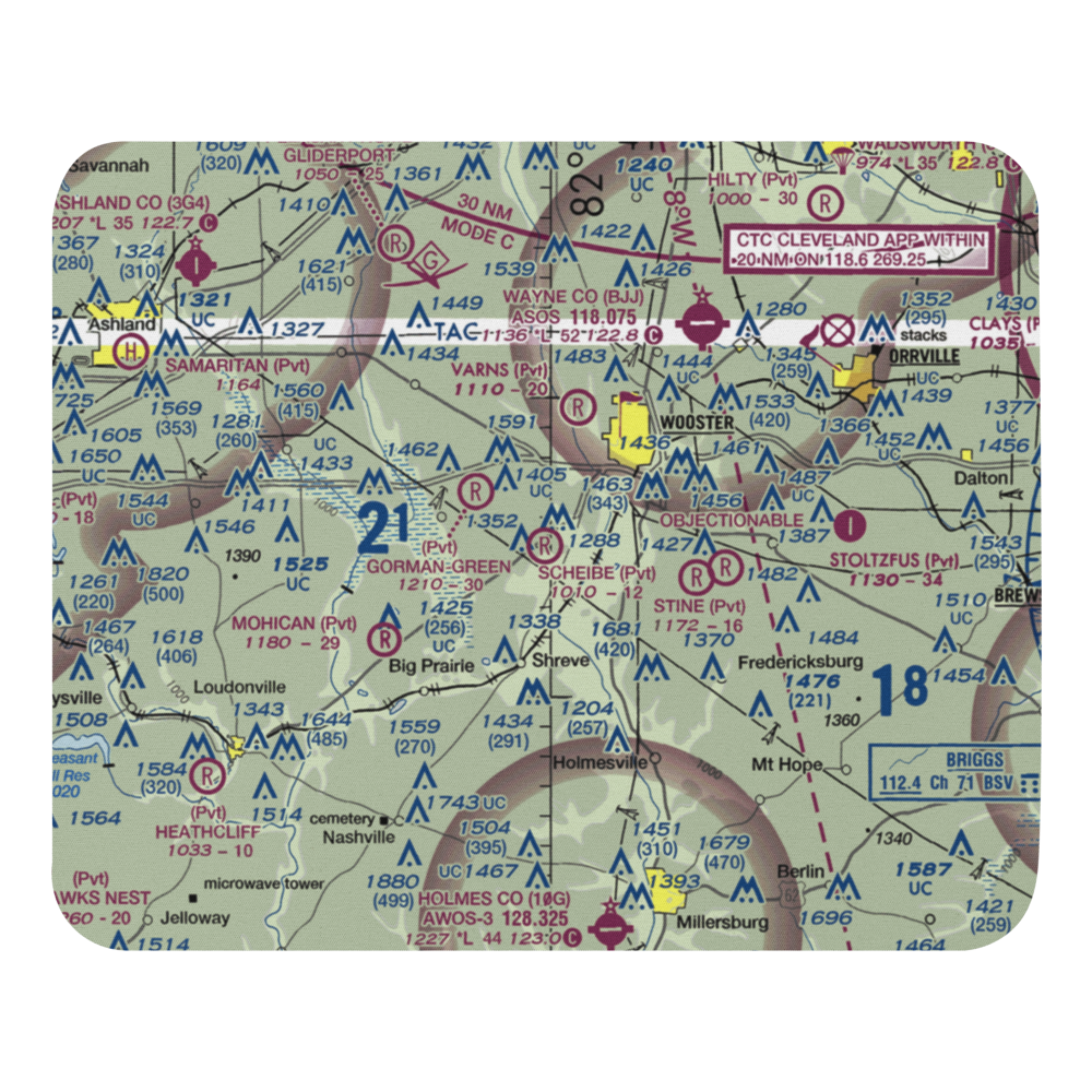 Scheibe Field (OI55) VFR Sectional Mouse Pad 