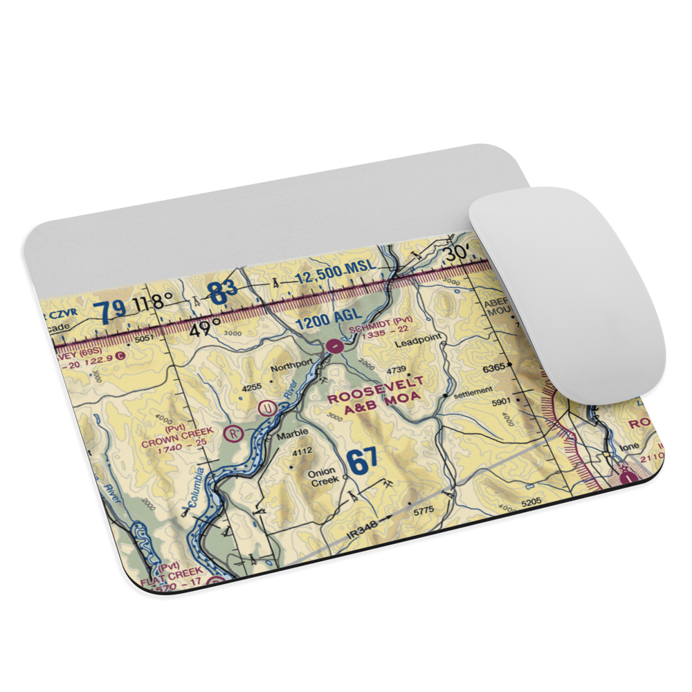 Schmidt Ranch Airport (1WN0) VFR Sectional Mouse Pad 