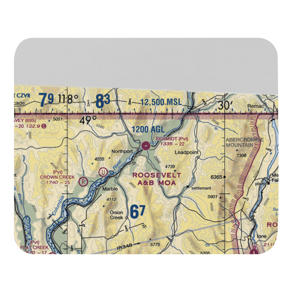 Schmidt Ranch Airport (1WN0) VFR Sectional Mouse Pad 