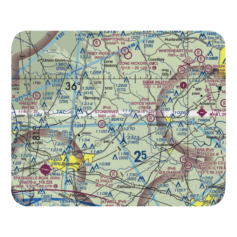 Schneider Haven Airstrip (NC75) VFR Sectional Mouse Pad 