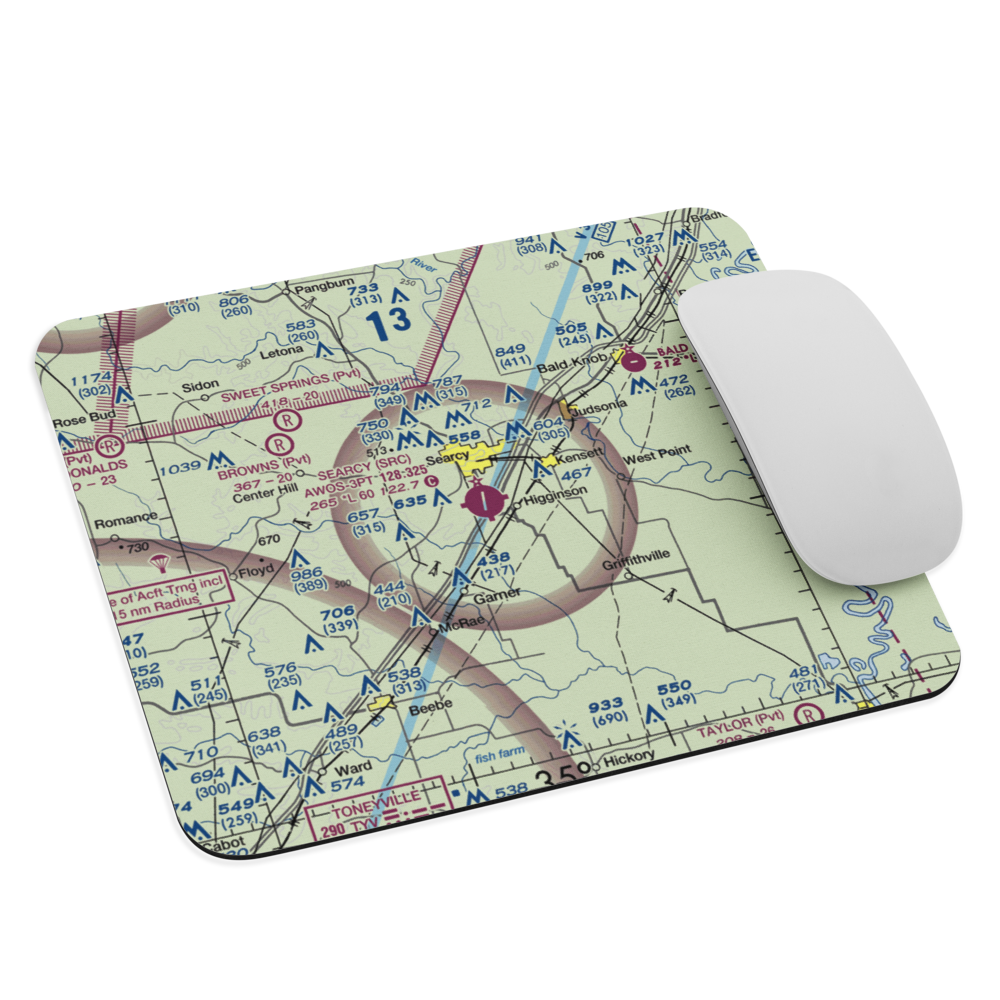 Searcy Municipal Airport (SRC) VFR Sectional Mouse Pad 