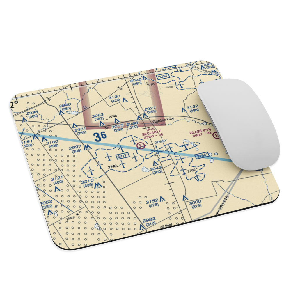 Second F Airport (73XS) VFR Sectional Mouse Pad 