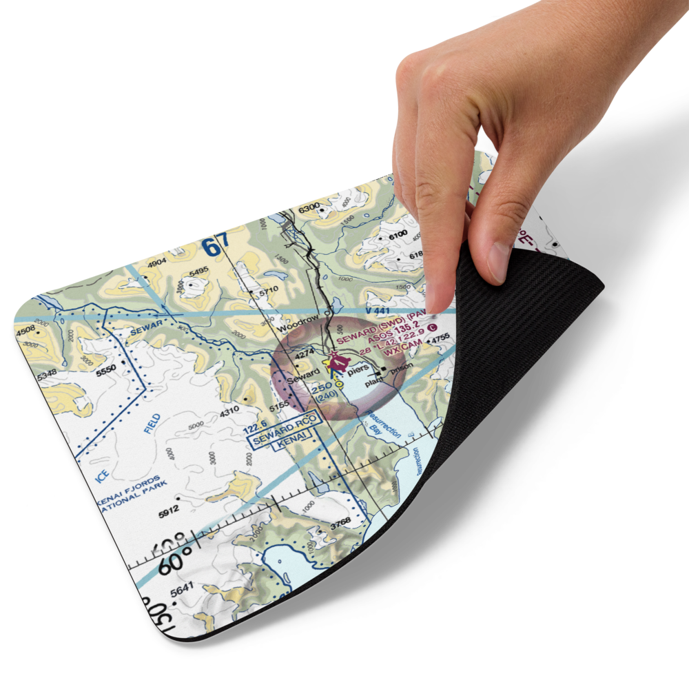 Seward Airport (SWD) VFR Sectional Mouse Pad 