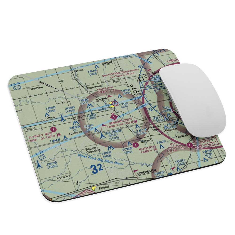 Seward Municipal Airport (SWT) VFR Sectional Mouse Pad 