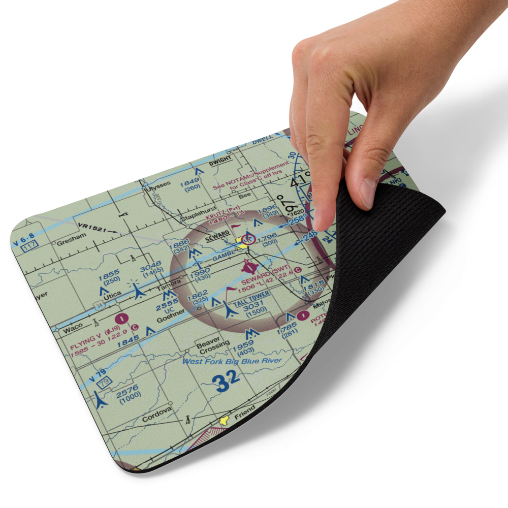 Seward Municipal Airport (SWT) VFR Sectional Mouse Pad 