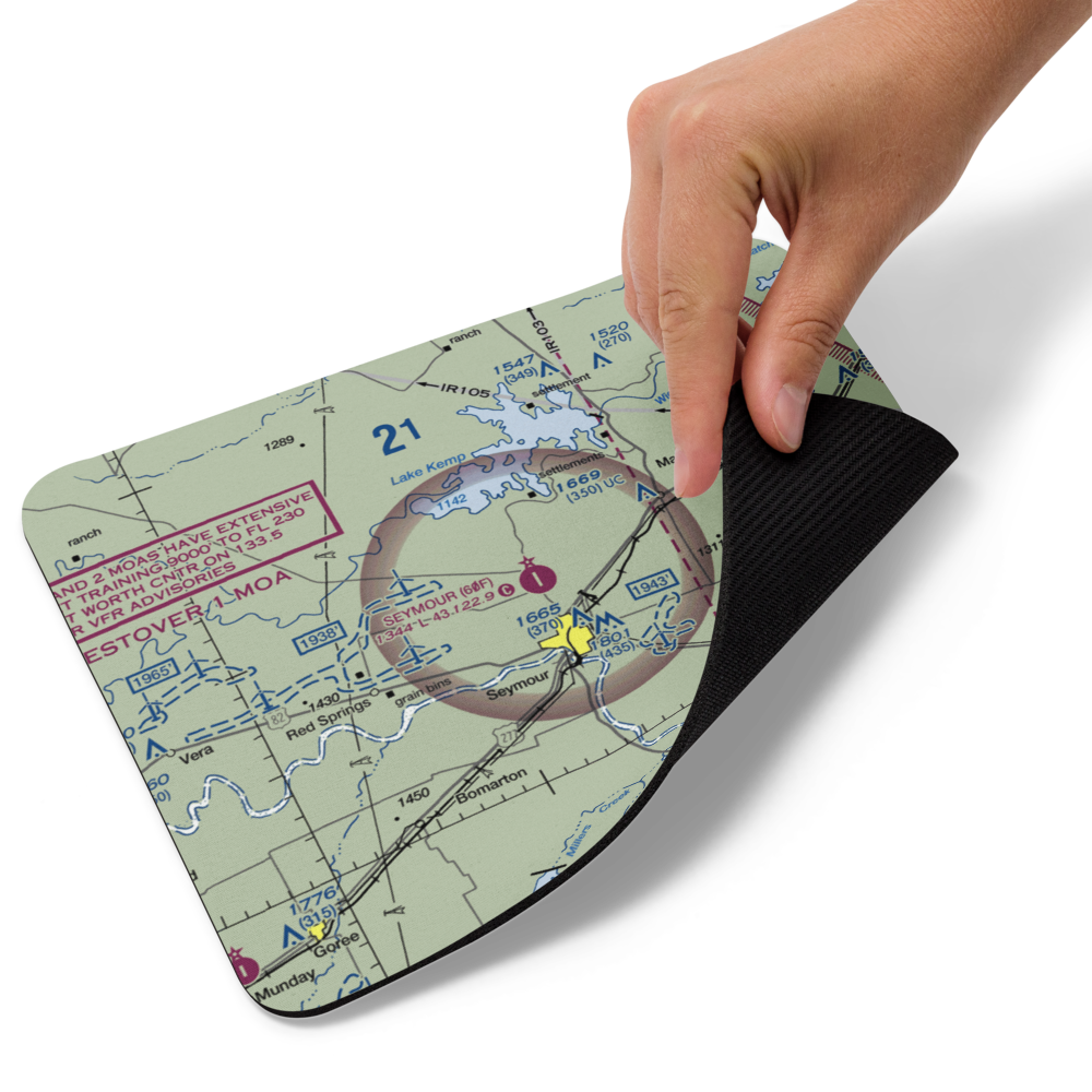 Seymour Municipal Airport (60F) VFR Sectional Mouse Pad 