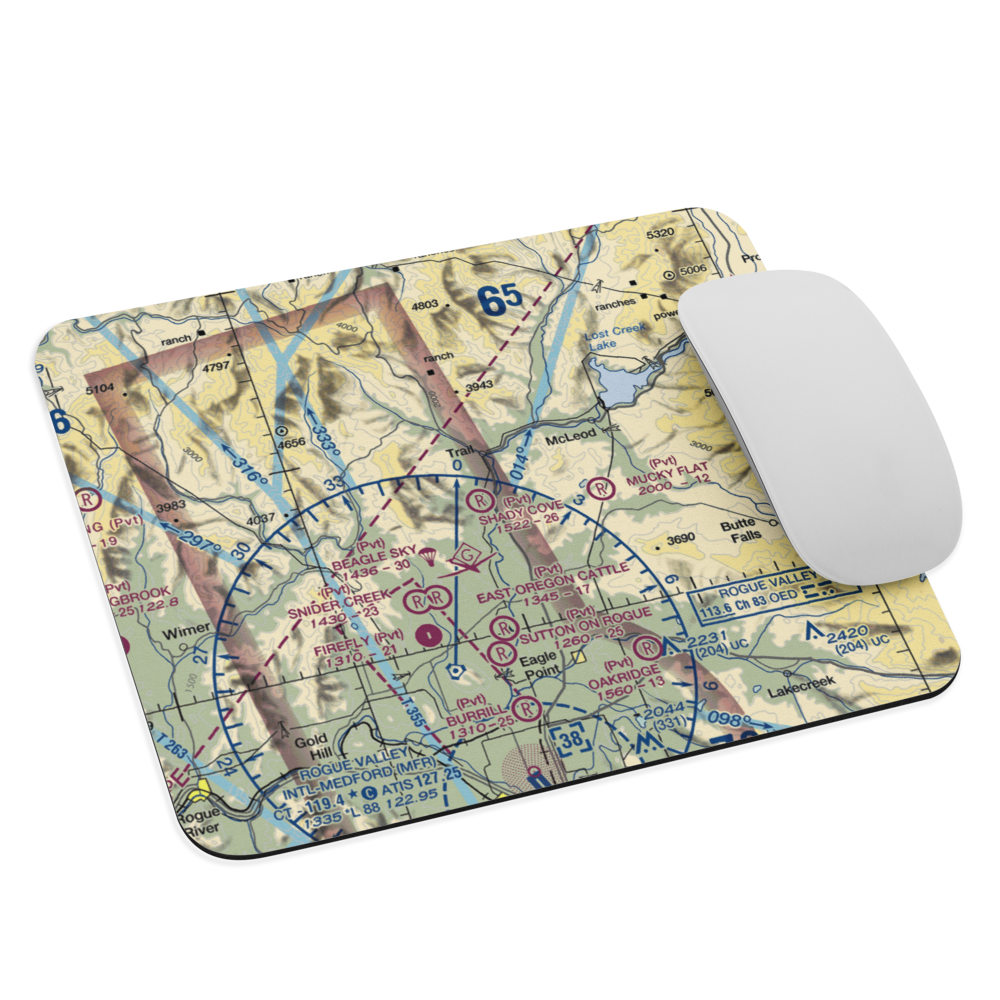 Shady Cove Airpark (OG31) VFR Sectional Mouse Pad 