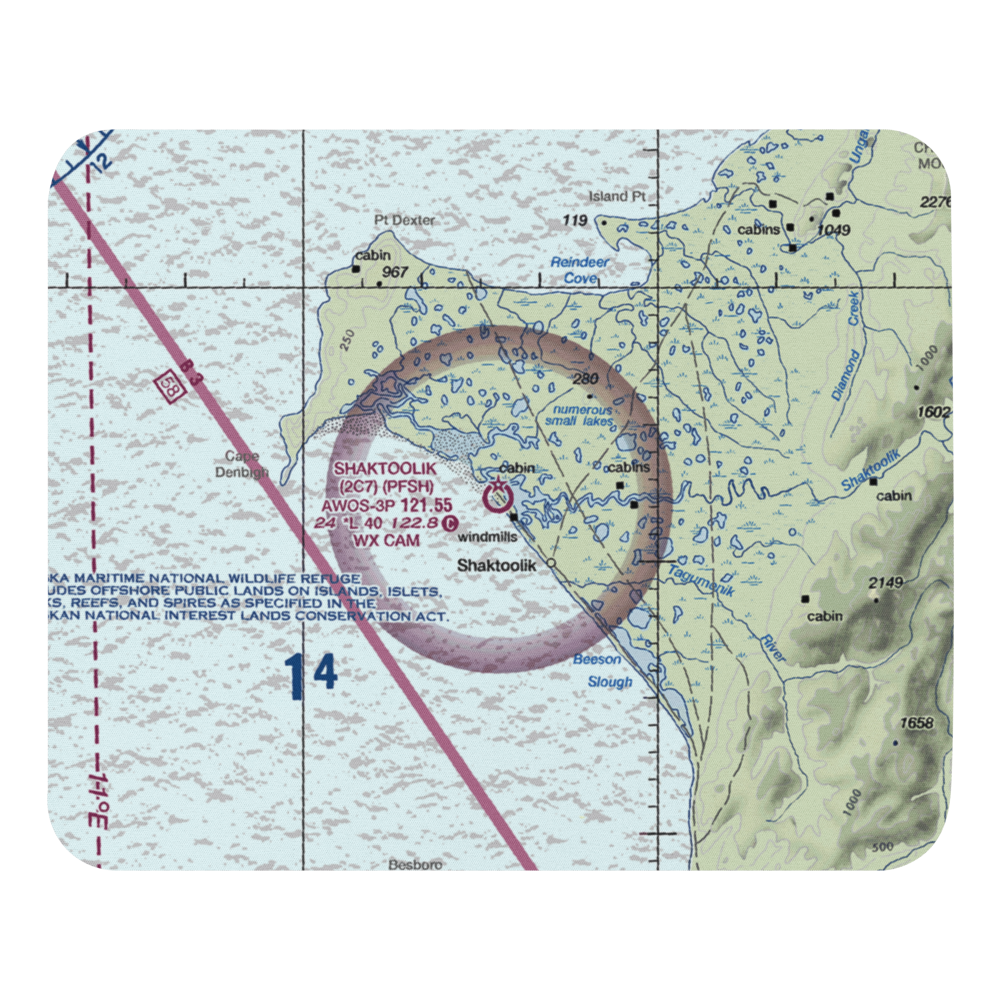 Shaktoolik Airport (2C7) VFR Sectional Mouse Pad 