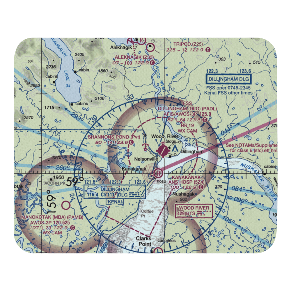 Shannons Pond Seaplane Base (0Z3) VFR Sectional Mouse Pad 