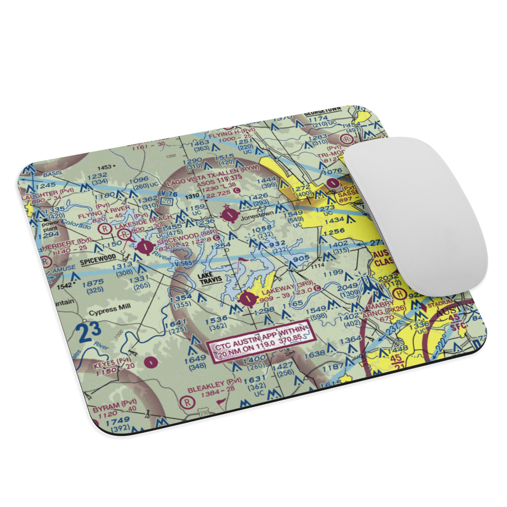 Shoreline Ranch Airport (1TX4) VFR Sectional Mouse Pad 