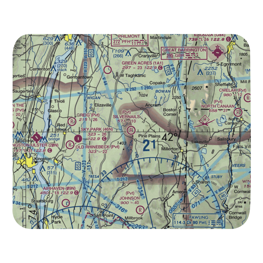 Silvernails Field (82NY) VFR Sectional Mouse Pad 