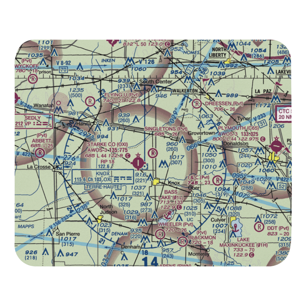 Singleton's Landing Strip (IN87) VFR Sectional Mouse Pad 