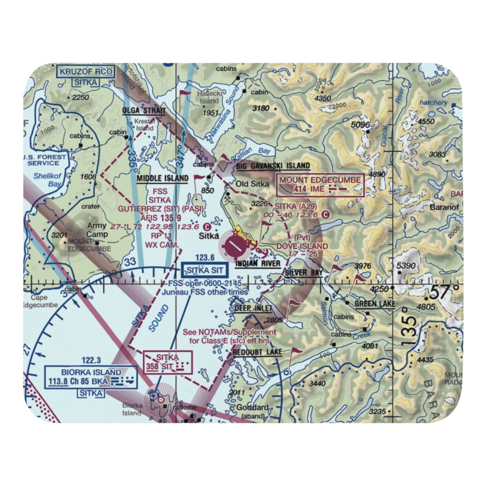 Sitka Seaplane Base (A29) VFR Sectional Mouse Pad 