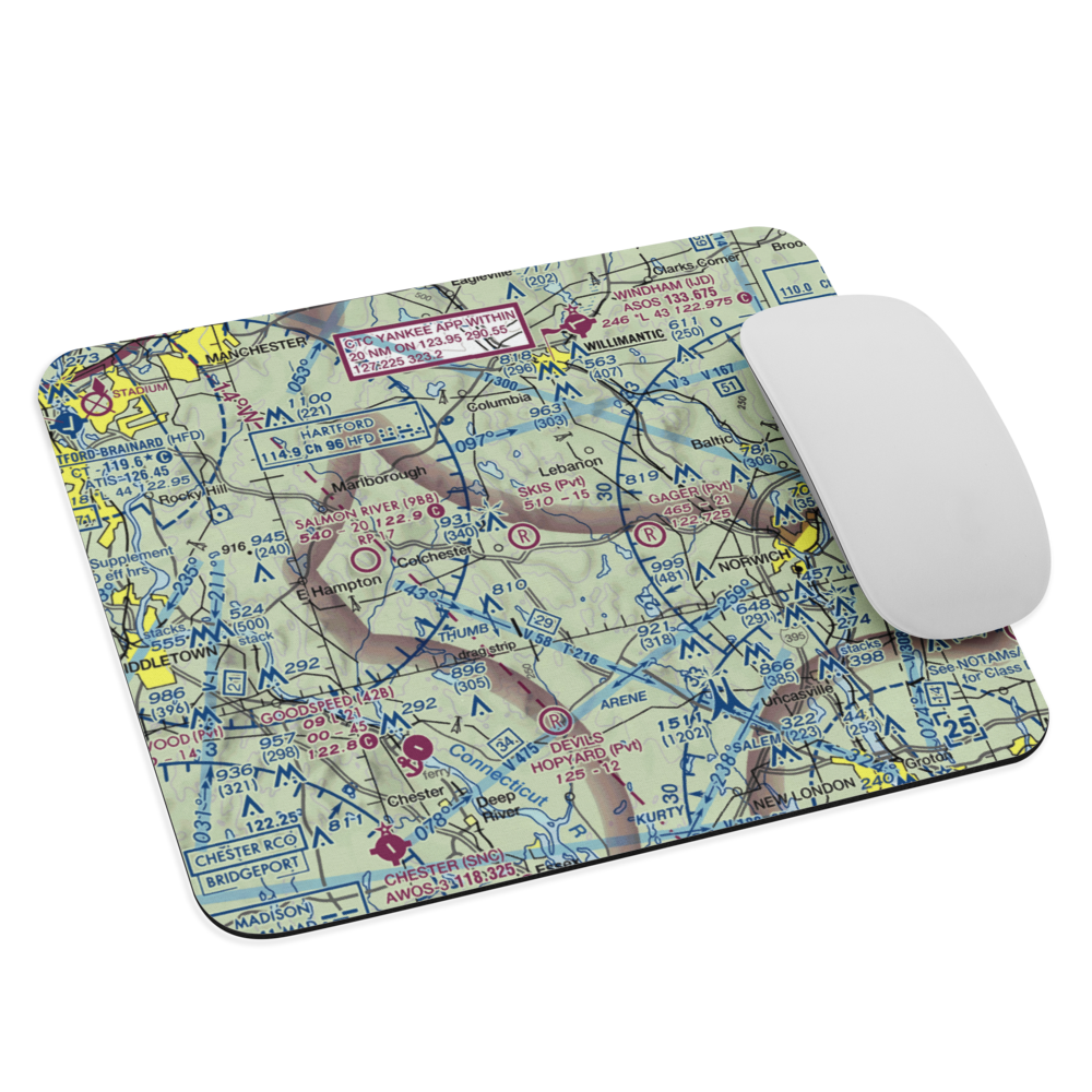 Skis Landing Area Airport (CT07) VFR Sectional Mouse Pad 