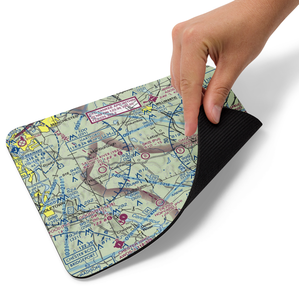 Skis Landing Area Airport (CT07) VFR Sectional Mouse Pad 