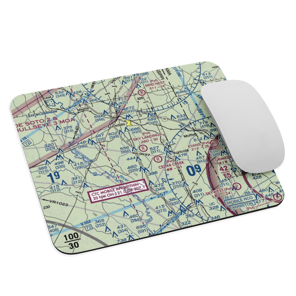 Sky Landings Airport (22MS) VFR Sectional Mouse Pad 
