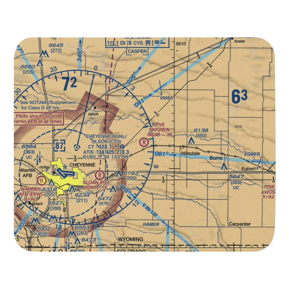 Skyview Airpark (WY05) VFR Sectional Mouse Pad 