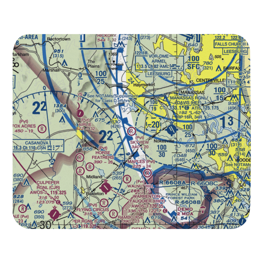 Skyview Airport (51VA) VFR Sectional Mouse Pad 