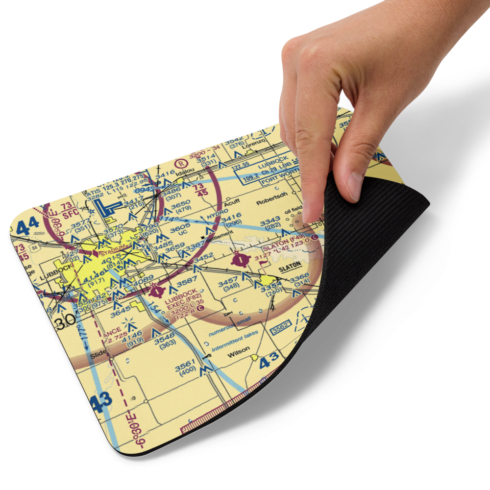 Slaton Municipal Airport (F49) VFR Sectional Mouse Pad 