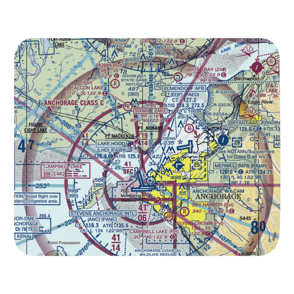Sleepers Strip (6AK2) VFR Sectional Mouse Pad 