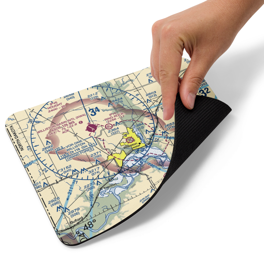 Sloulin Field International Airport (ISN) VFR Sectional Mouse Pad 