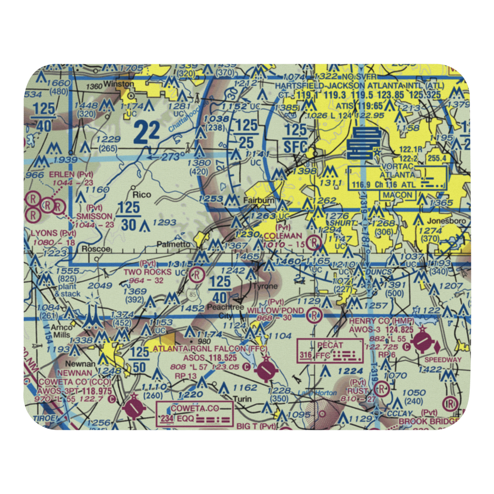 Smith Field (51GA) VFR Sectional Mouse Pad 