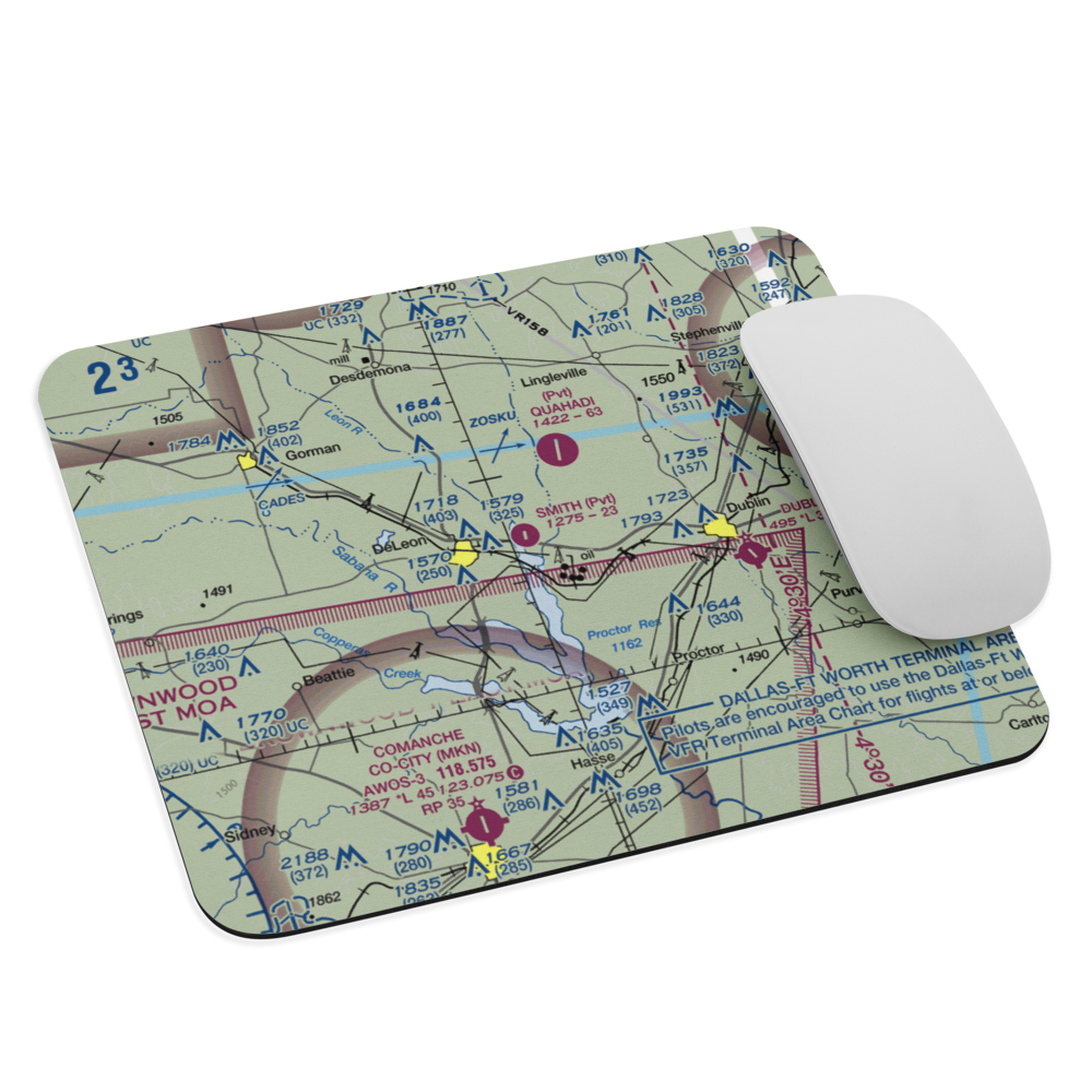 Smith Flying Service Airport (TS14) VFR Sectional Mouse Pad 