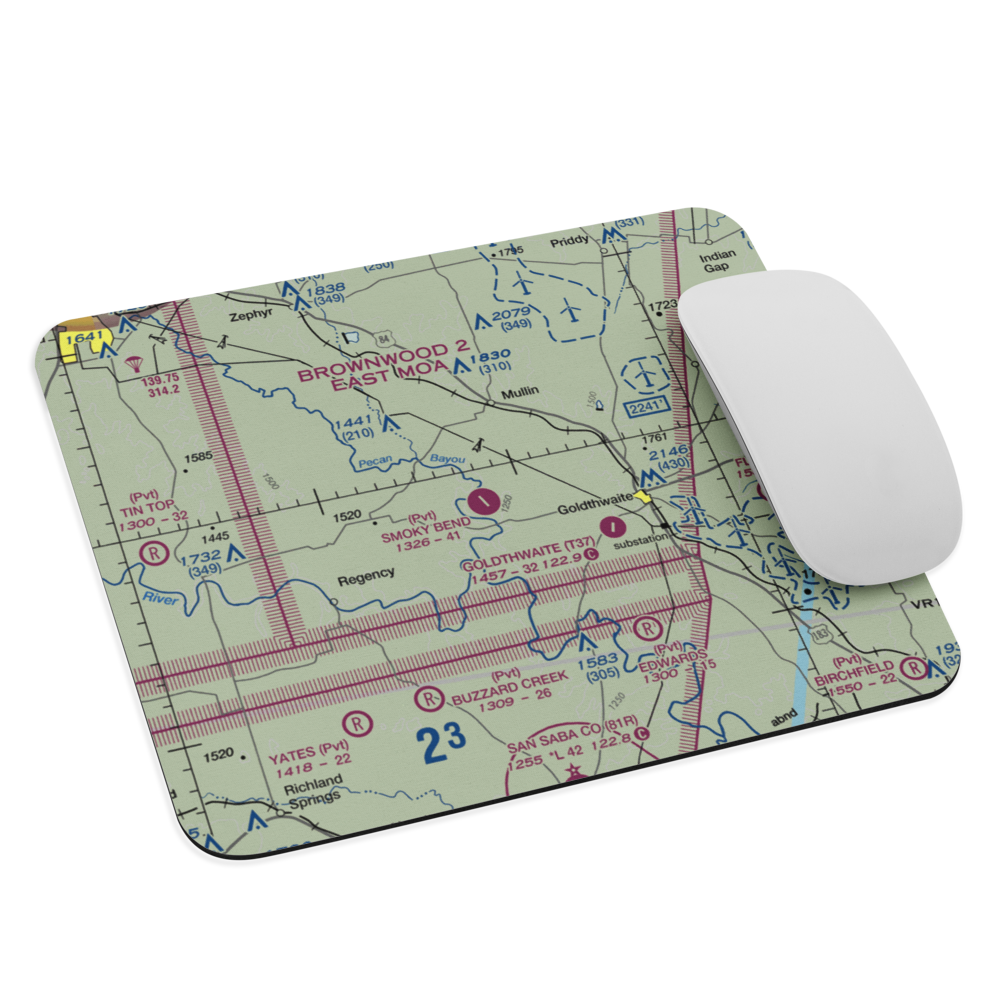 Smoky Bend Ranch Airport (TA24) VFR Sectional Mouse Pad 