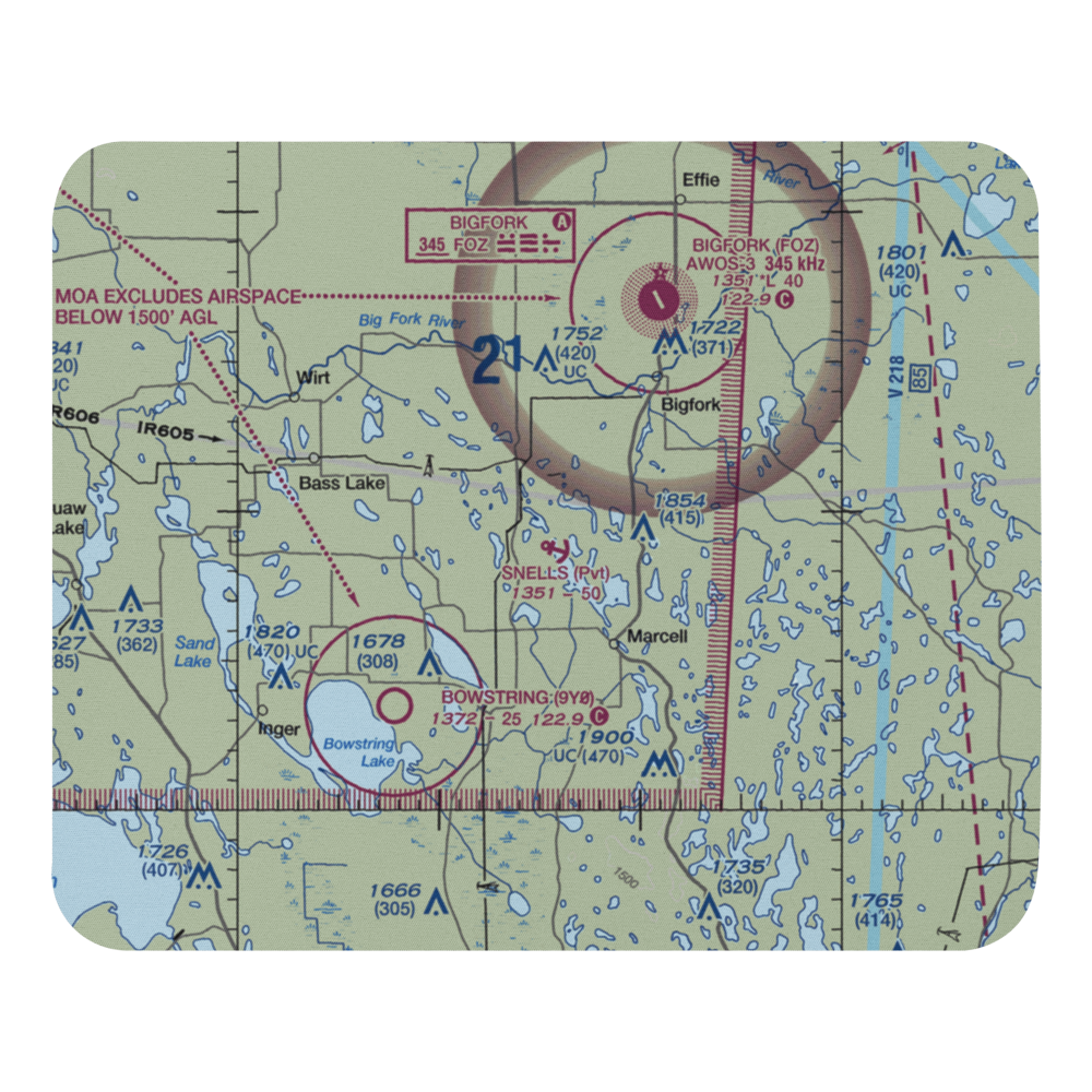 Snell's Seaplane Base (MN73) VFR Sectional Mouse Pad 