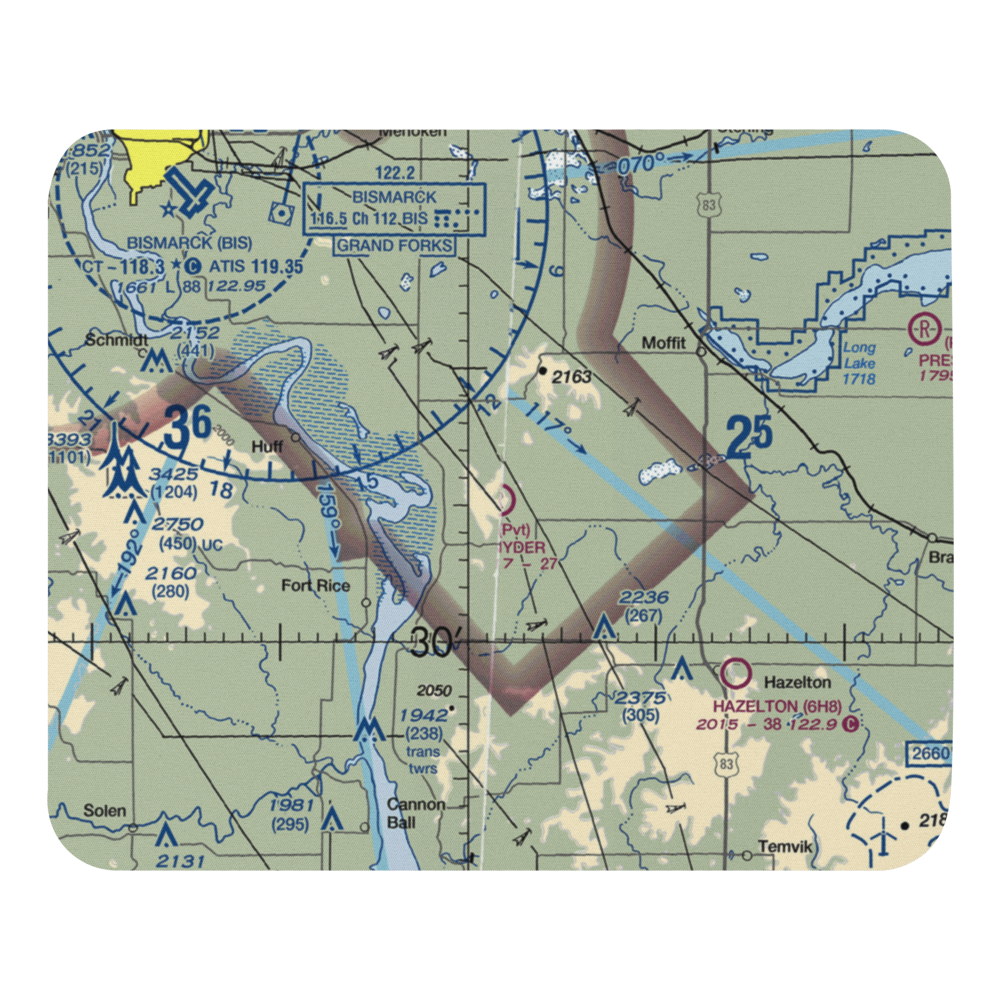 Snyders Airport (ND12) VFR Sectional Mouse Pad 