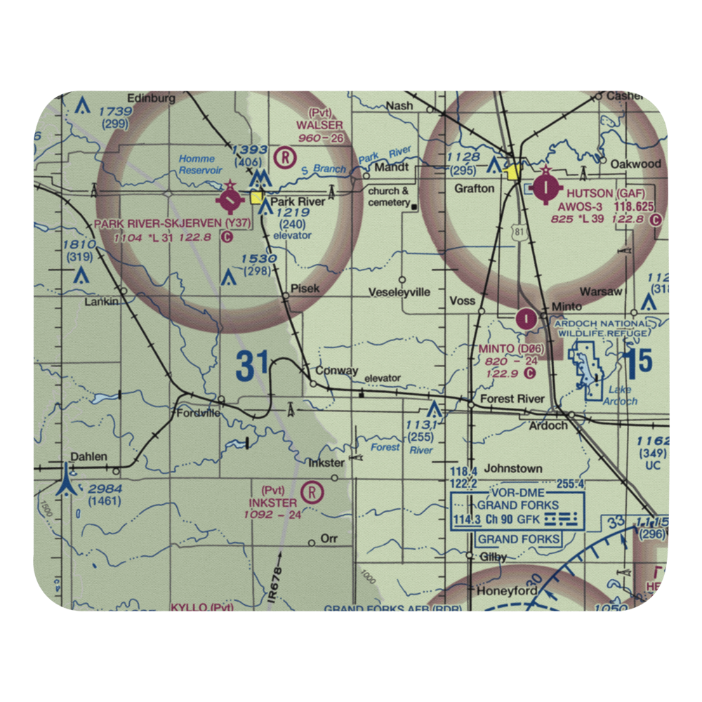 Sobolik Airport (98ND) VFR Sectional Mouse Pad 