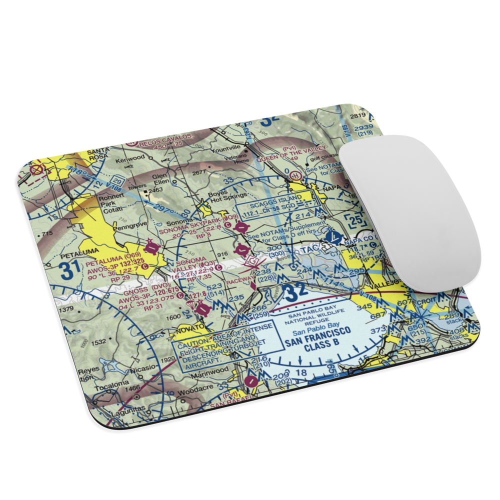 Sonoma Valley Airport (0Q3) VFR Sectional Mouse Pad 
