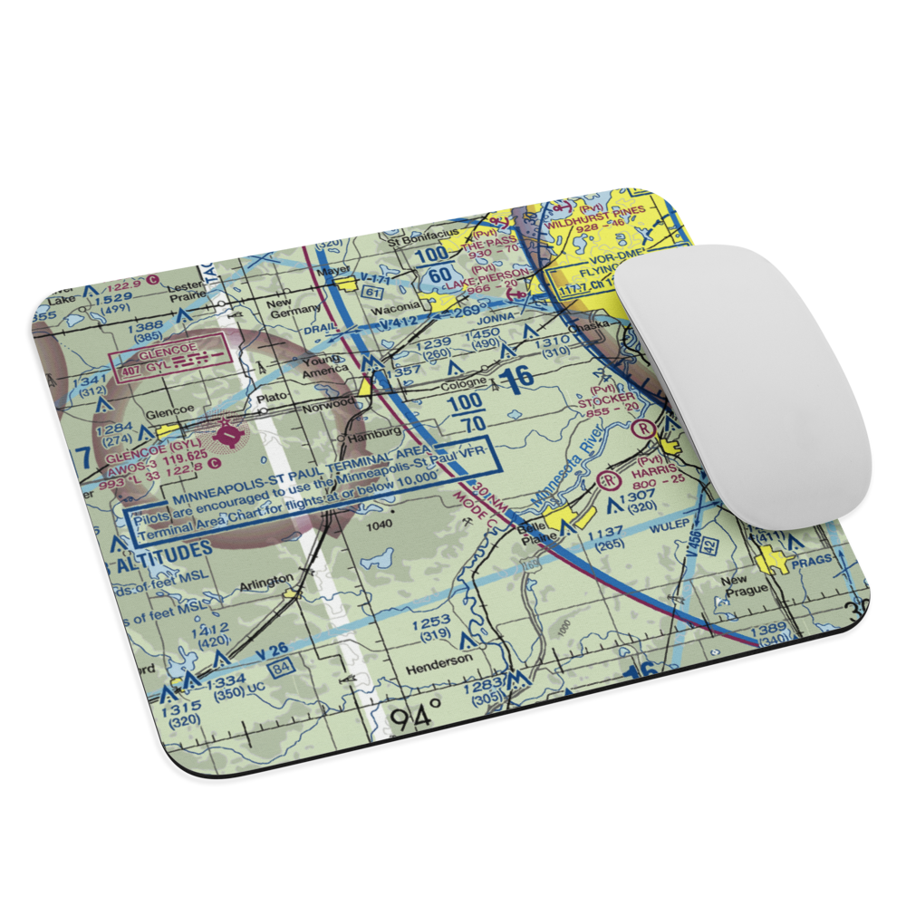 Sons Private-Commercial Airport (47MN) VFR Sectional Mouse Pad 