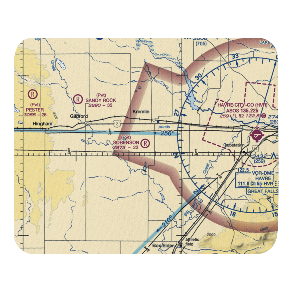 Sorenson Airport (13MT) VFR Sectional Mouse Pad 