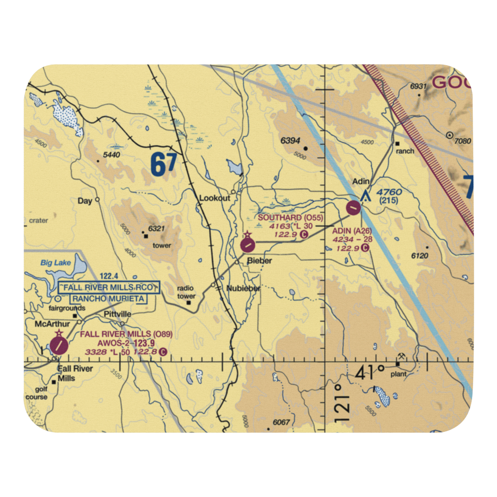 Southard Field (O55) VFR Sectional Mouse Pad 