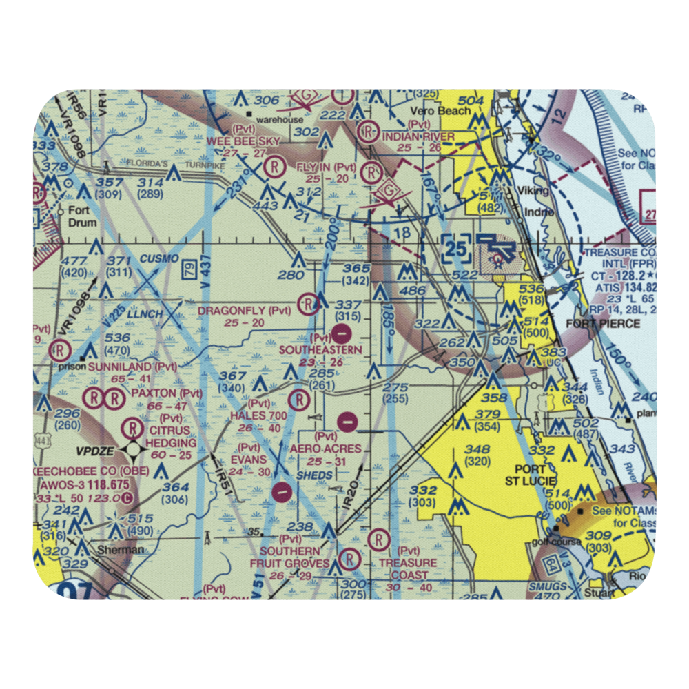 Southeastern Airport (FD30) VFR Sectional Mouse Pad 