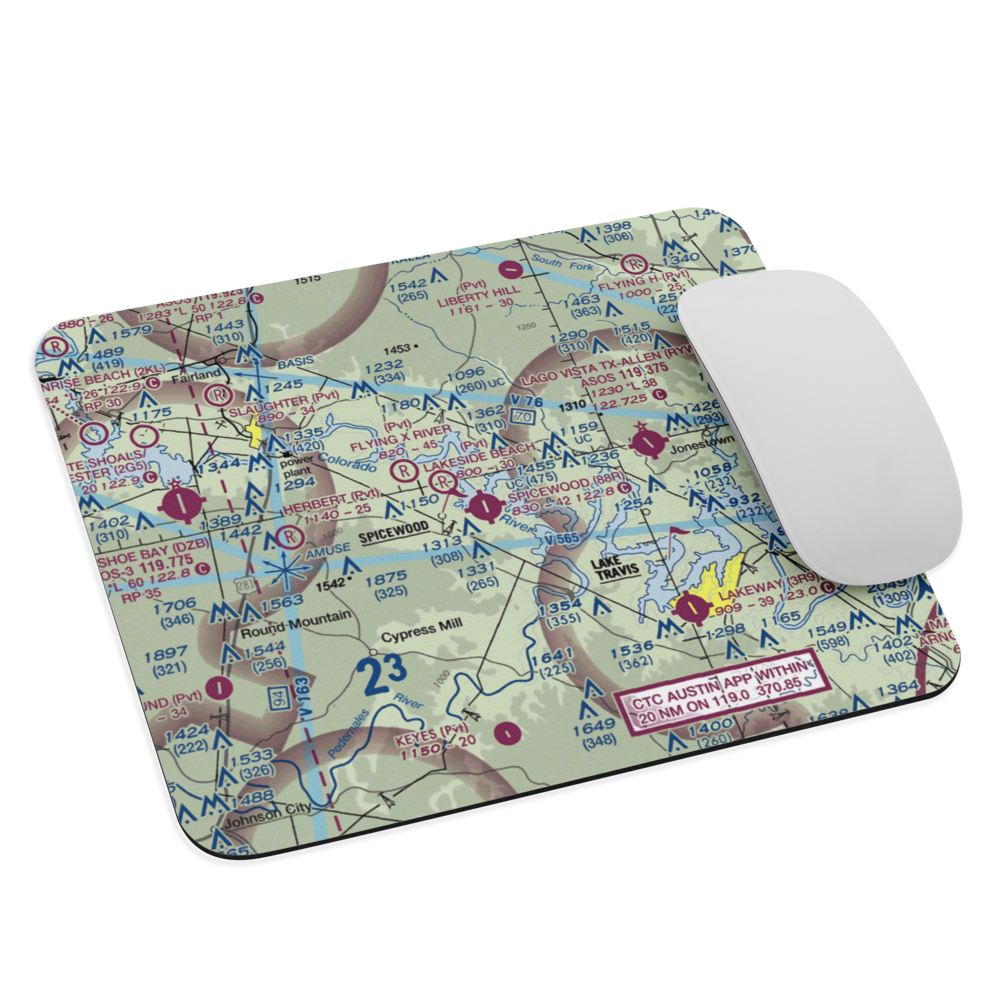 Spicewood Airport (88R) VFR Sectional Mouse Pad 