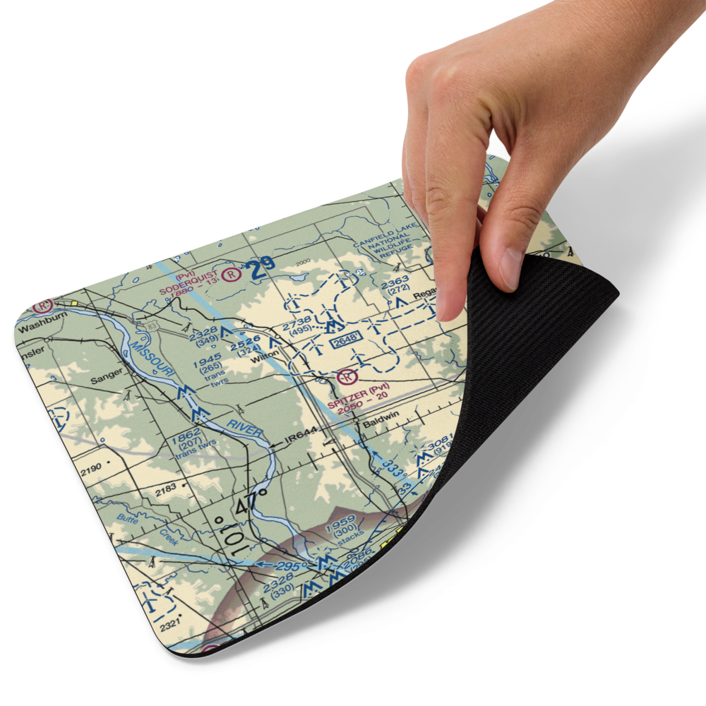 Spitzer Airport (ND80) VFR Sectional Mouse Pad 