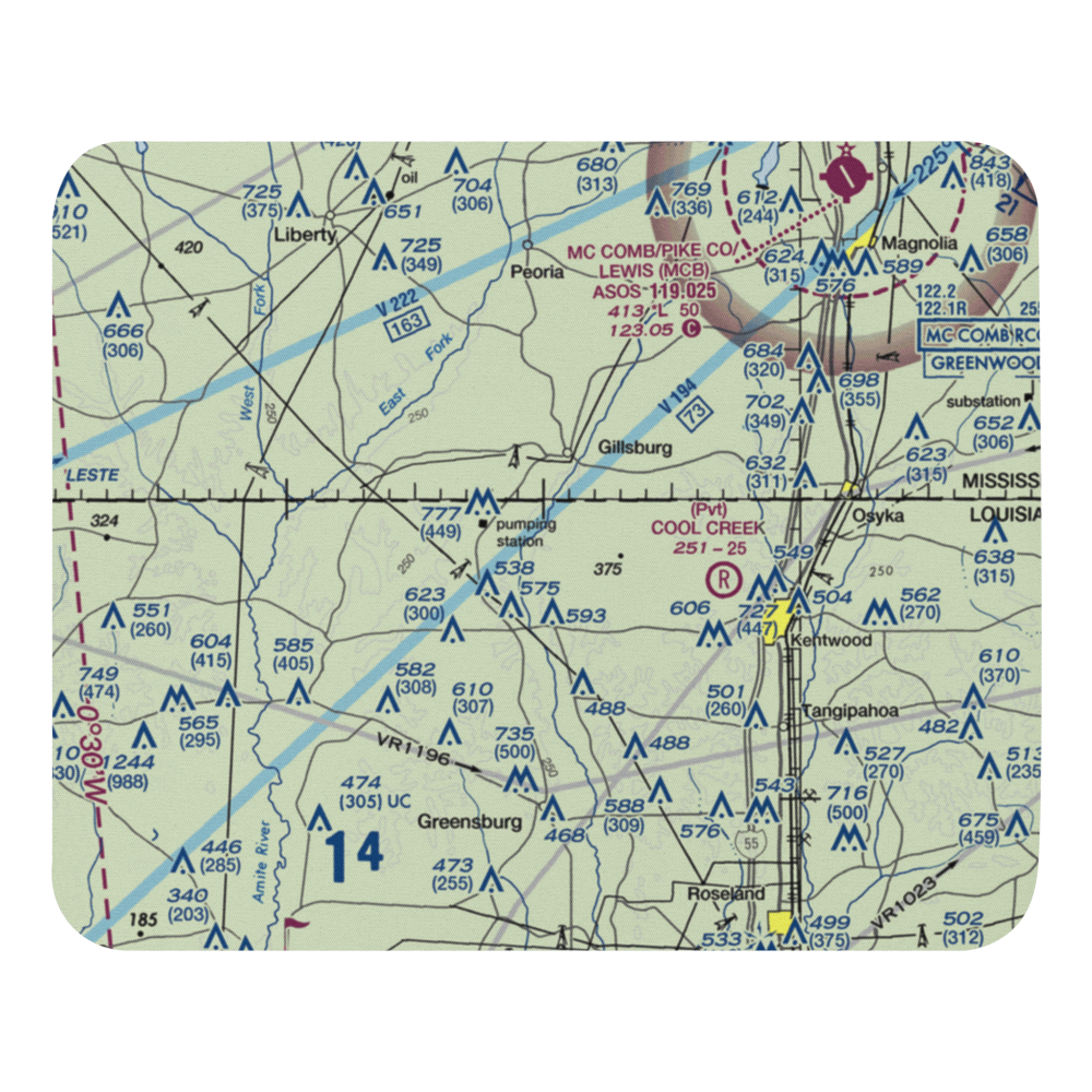 Spring Airport (86LA) VFR Sectional Mouse Pad 