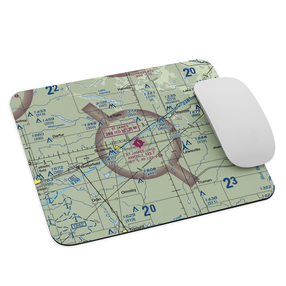 St James Municipal Airport (JYG) VFR Sectional Mouse Pad 