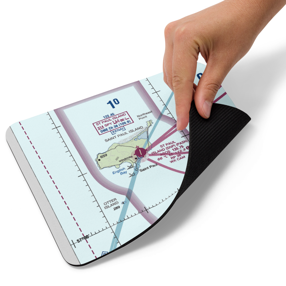 St Paul Island Airport (SNP) VFR Sectional Mouse Pad 