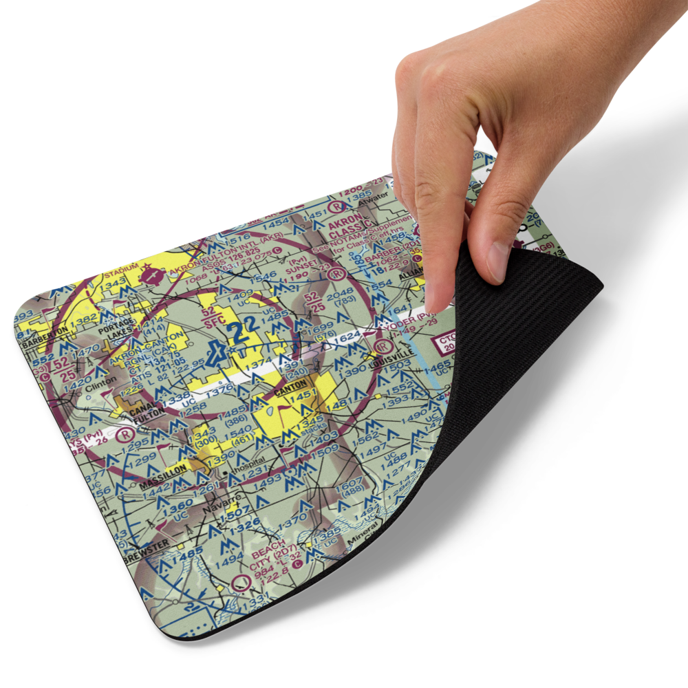 Stark County Sheriff Heliport (5D1) VFR Sectional Mouse Pad 