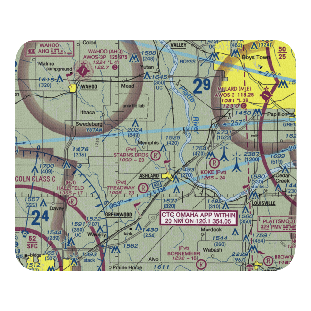 Starns Brothers Airport (53NE) VFR Sectional Mouse Pad 