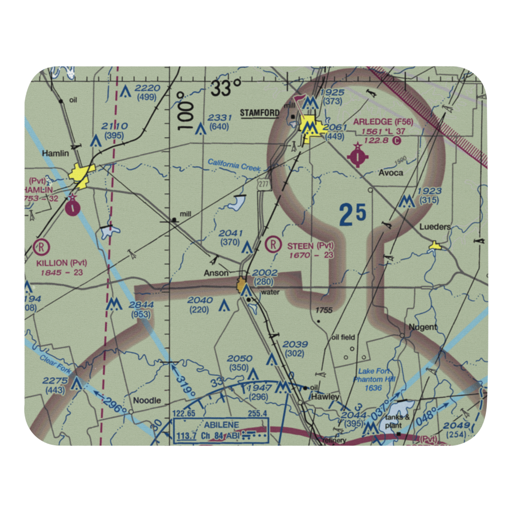 Steen Airport (TX20) VFR Sectional Mouse Pad 