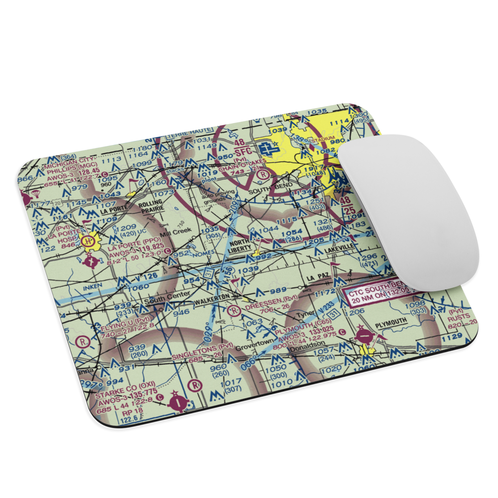 Stewarts Green Acres Airport (IN38) VFR Sectional Mouse Pad 