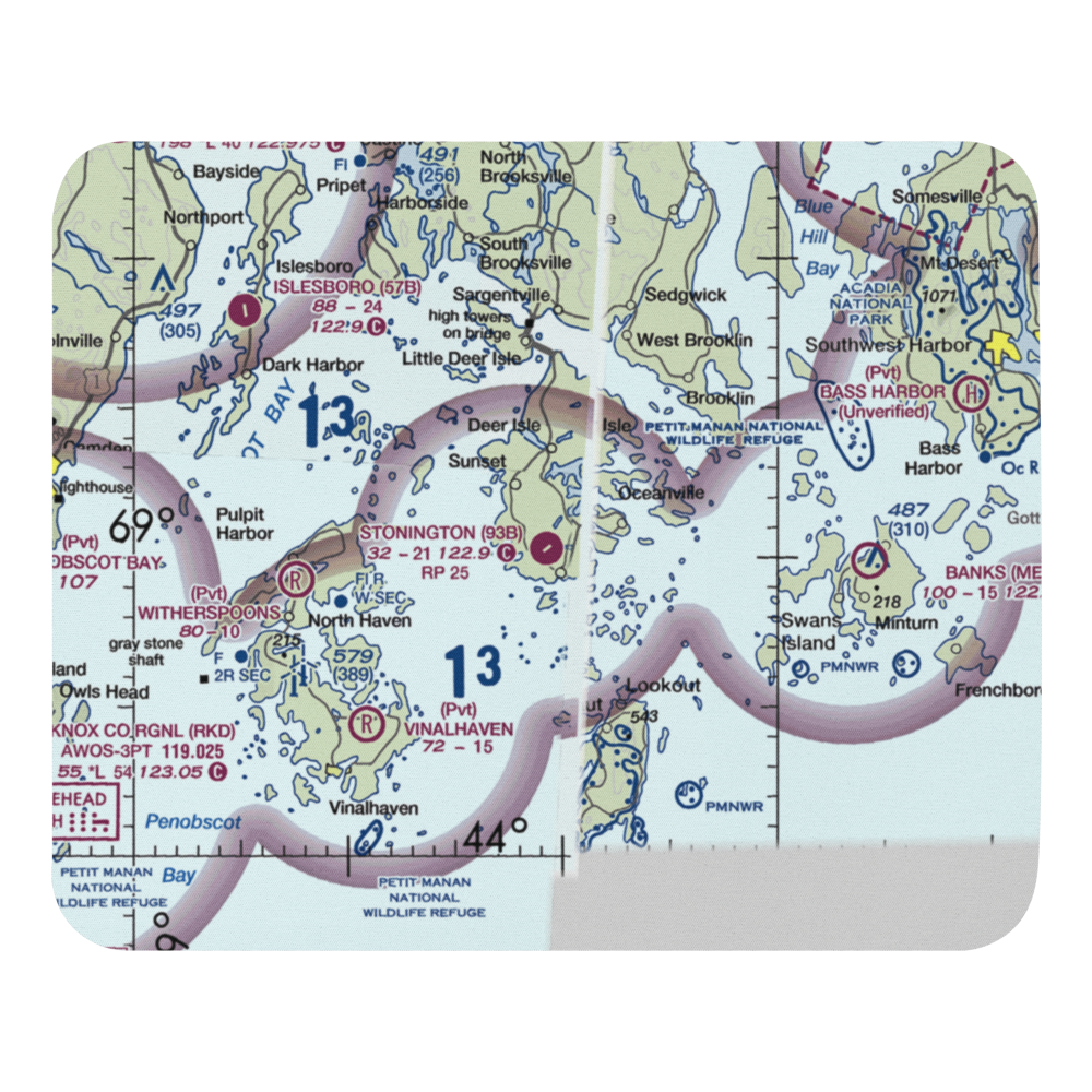 Stonington Municipal Airport (93B) VFR Sectional Mouse Pad 