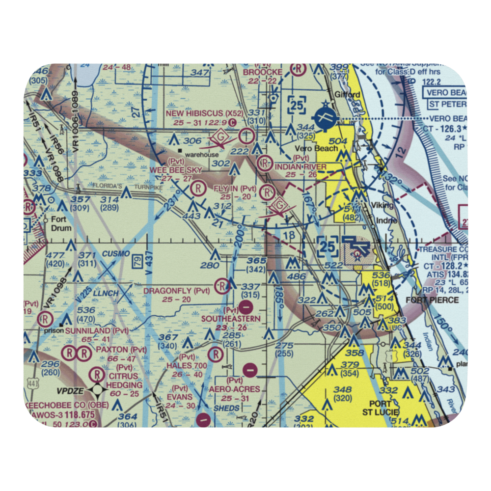 Strazzulla Groves Airport (FL23) VFR Sectional Mouse Pad 
