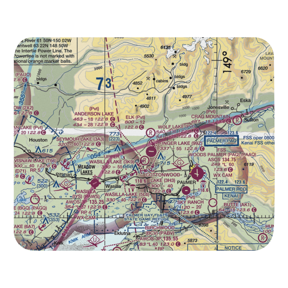 Stro's Airport (AK54) VFR Sectional Mouse Pad 
