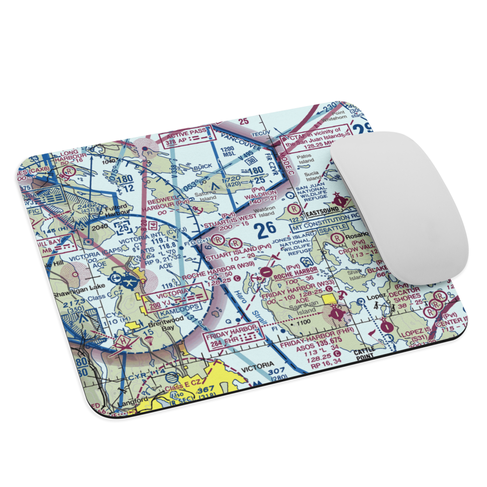 Stuart Island Airpark (7WA5) VFR Sectional Mouse Pad 